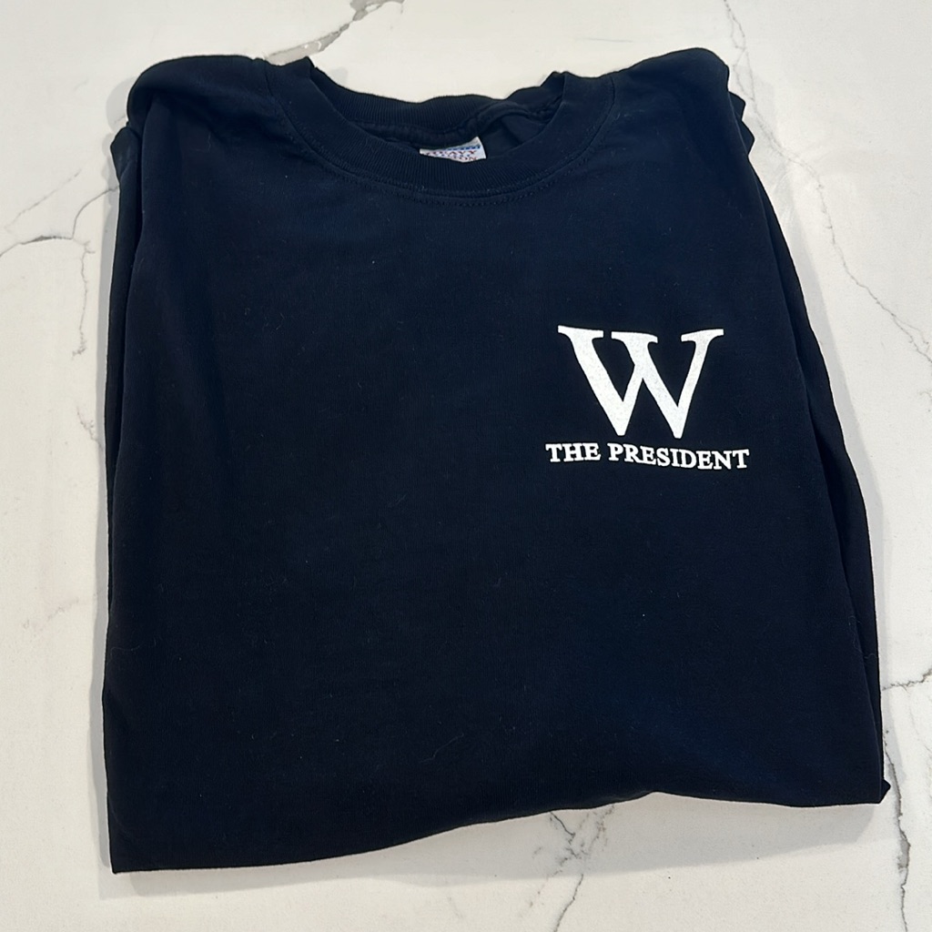 Vintage W The President Long Sleeve Black TShirt
